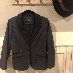 The Limited Polka Dotted Navy Blazer